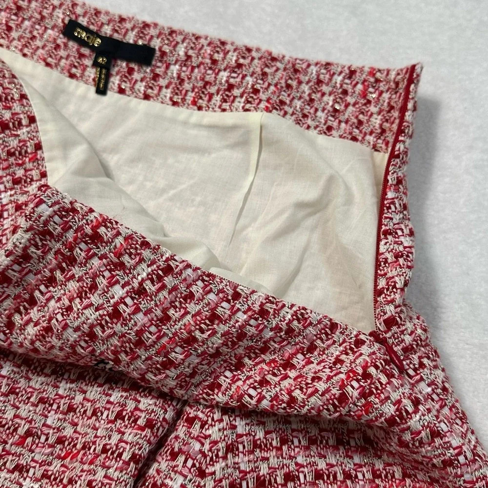 Maje Jenetia Tweed Mini Skirt - Size 42 ( US XL) - Picture 8 of 15